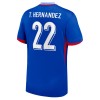 Virallinen Fanipaita Ranska T. Hernandez 22 Kotipelipaita Euro 2024 - Miesten